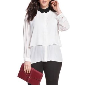 Scalloped Collar Blouse